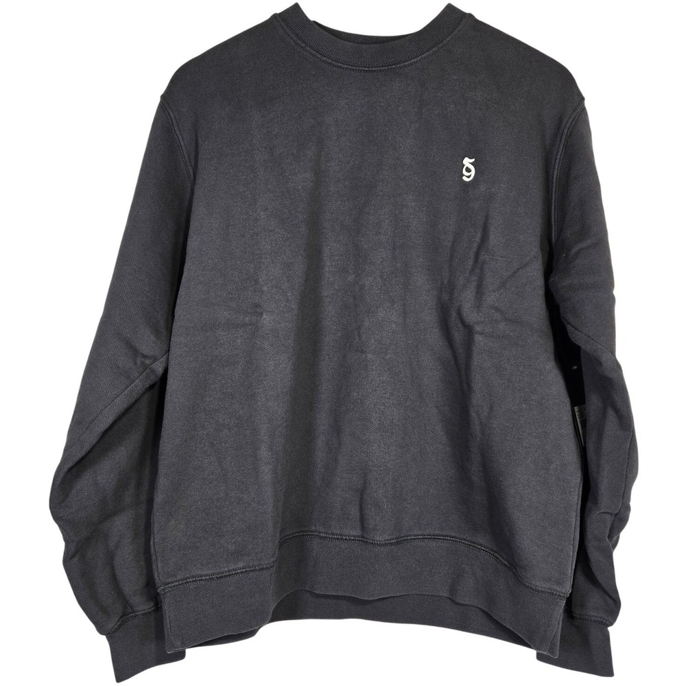 Spiritual Gangster Monogram Classic Crew Sweatshirt in Vintage Black S‎ NWT